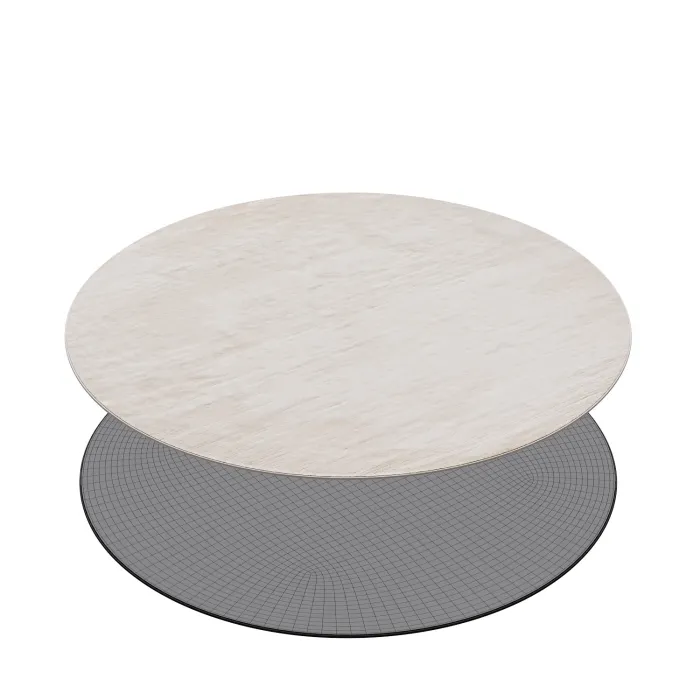 Indian silk rug SILK VEIL PLAIN-G099(Round) - 3D model