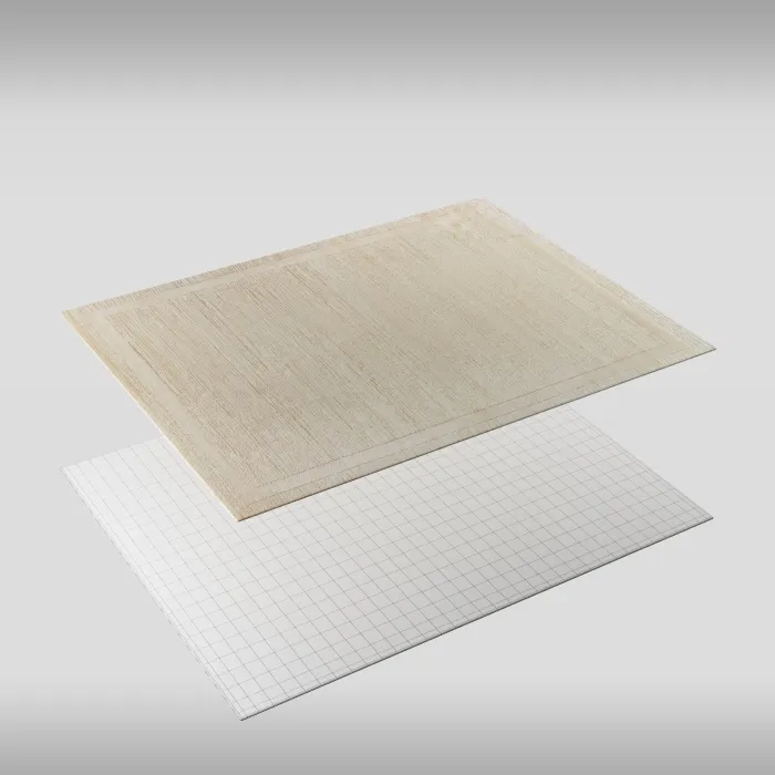 Индийский ковер из шёлка BLANC DE BLANCS  KE2422-IVORY-BEIGE - 3D модель