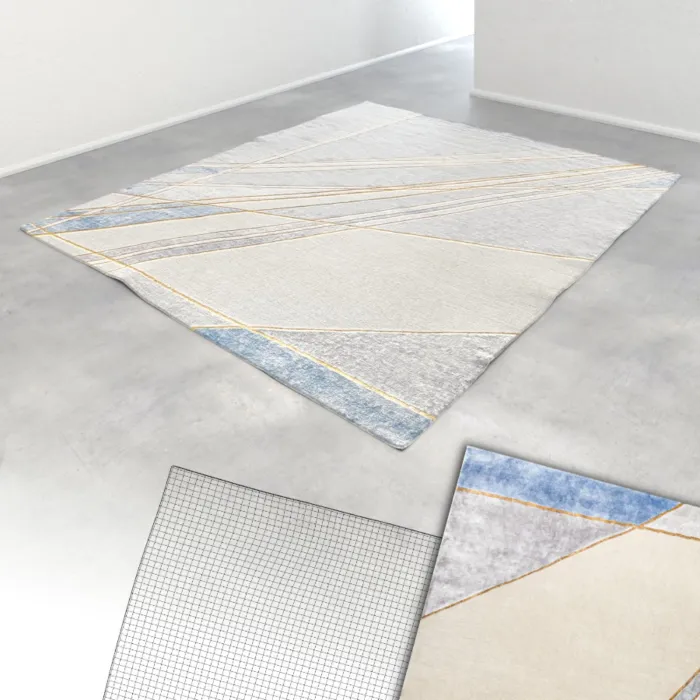 Indian wool and art-silk rug SKY LINES SKYLINES-1-COLOR-1 - 3D model