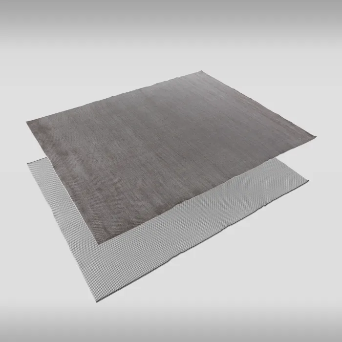 Indian wool and art-silk rug MURUGAN PLAIN-SIL - 3D model
